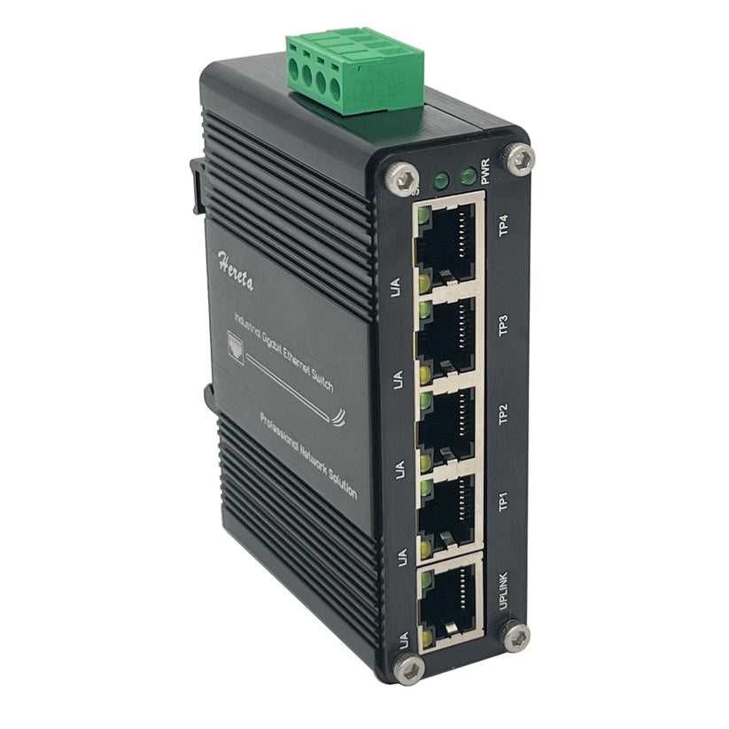 комутатор з PoE Gigabit Ethernet Switch 5-Port Mini Industrial Switch