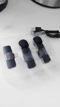 2 Sztuki Bezprzewodowy Mikrofon USB do iPhone IOS Mac 2,4GHz plug&play