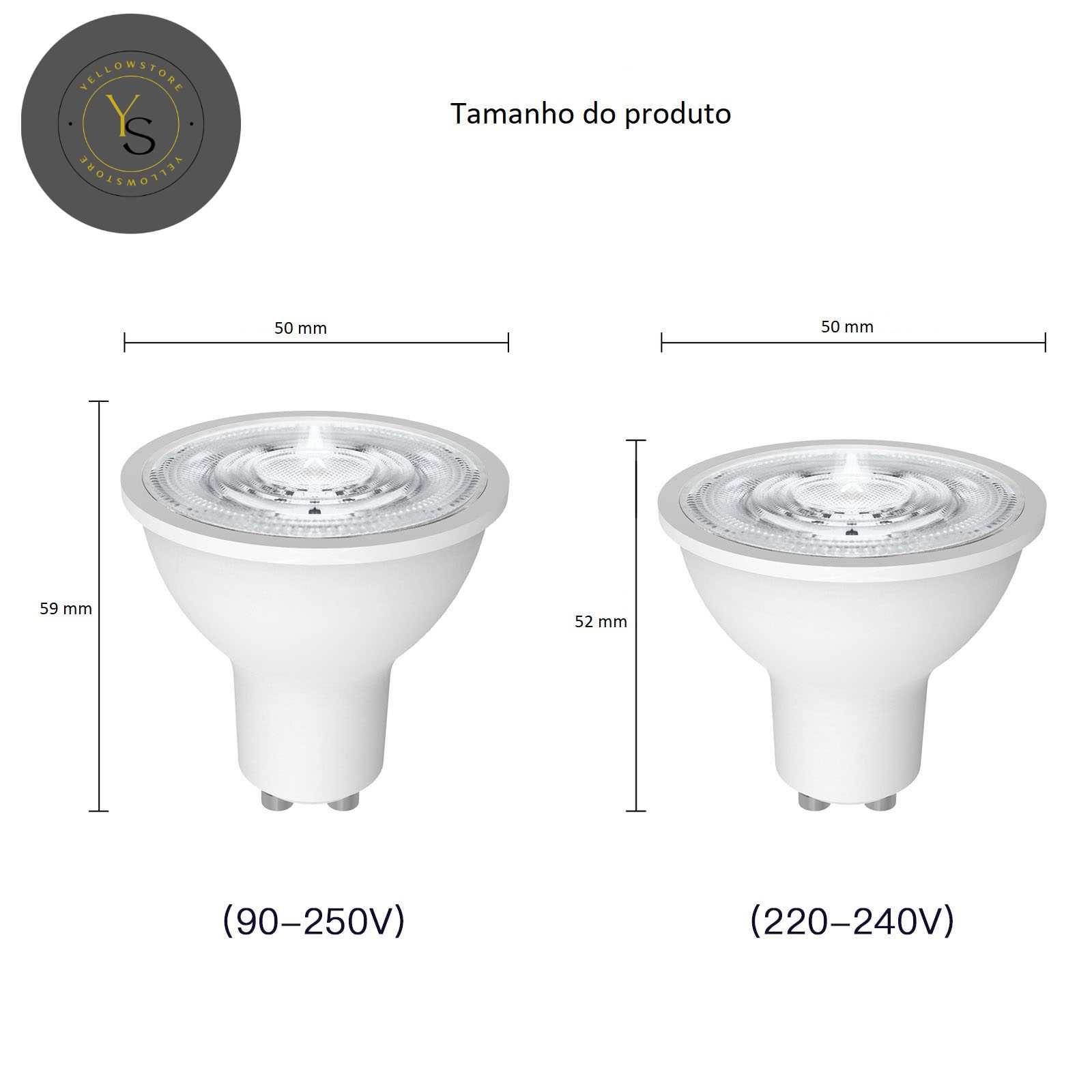 Lâmpada LED com luz inteligente GU10