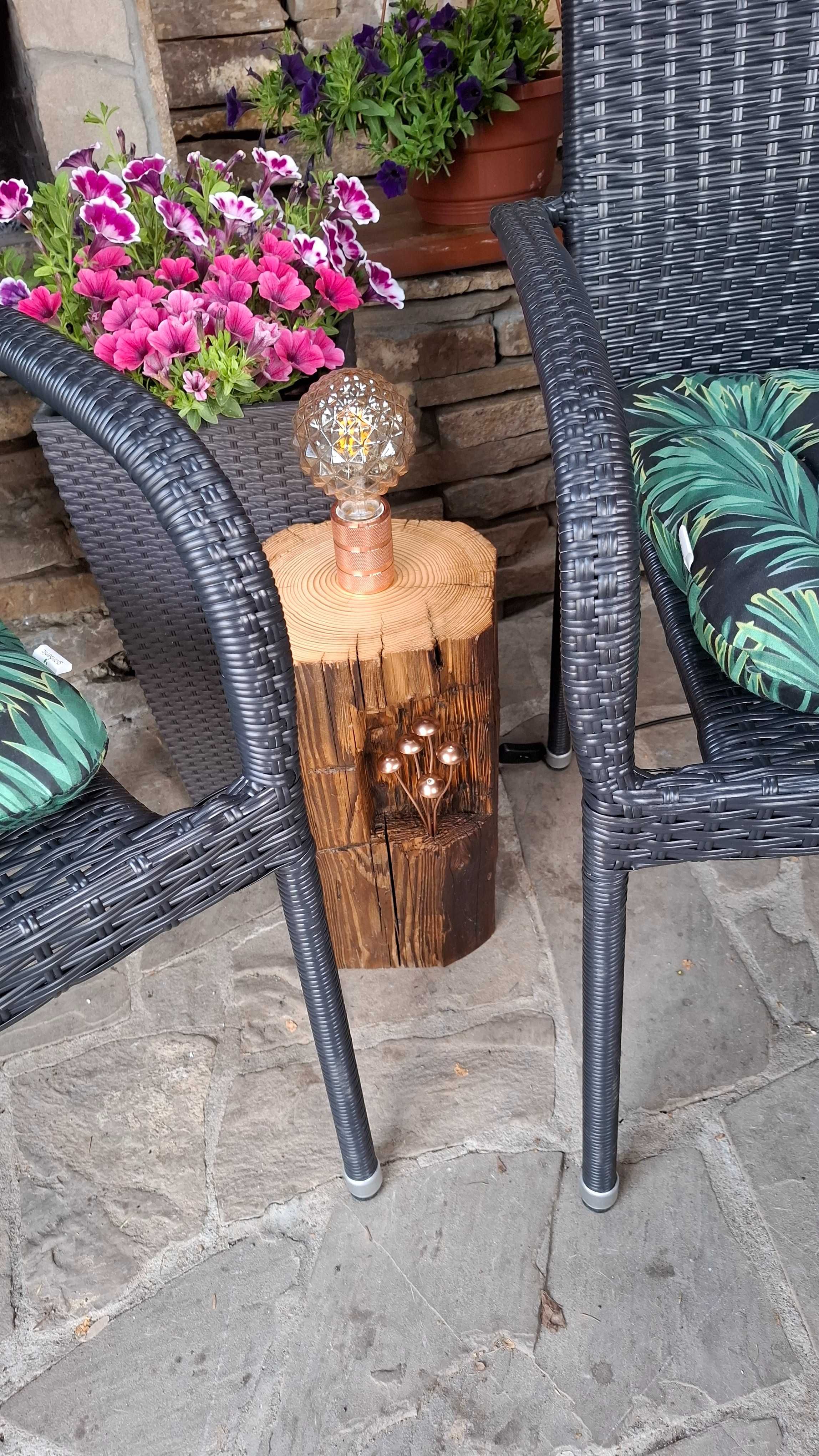 Lampka z Duszą - Ręcznie Robiona ze Starej Belki