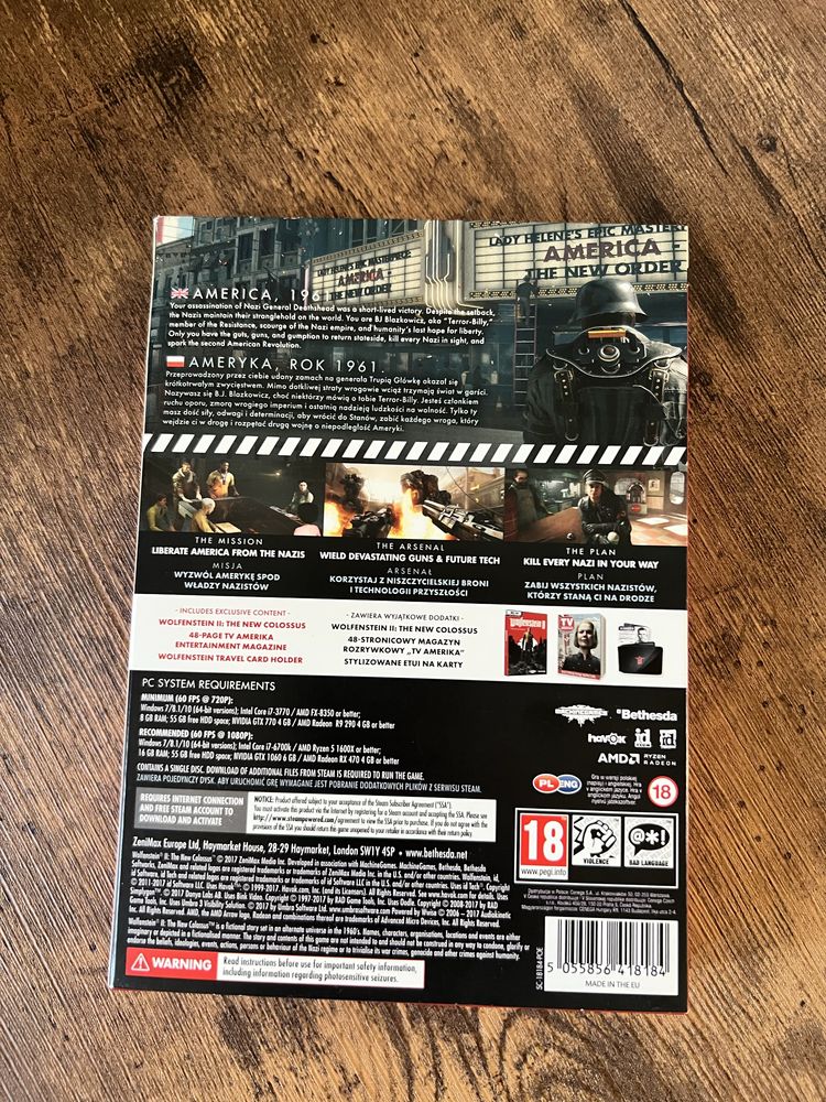 Wolfenstein II The New Colossus Welcome to Amerika Edition PC Edycja