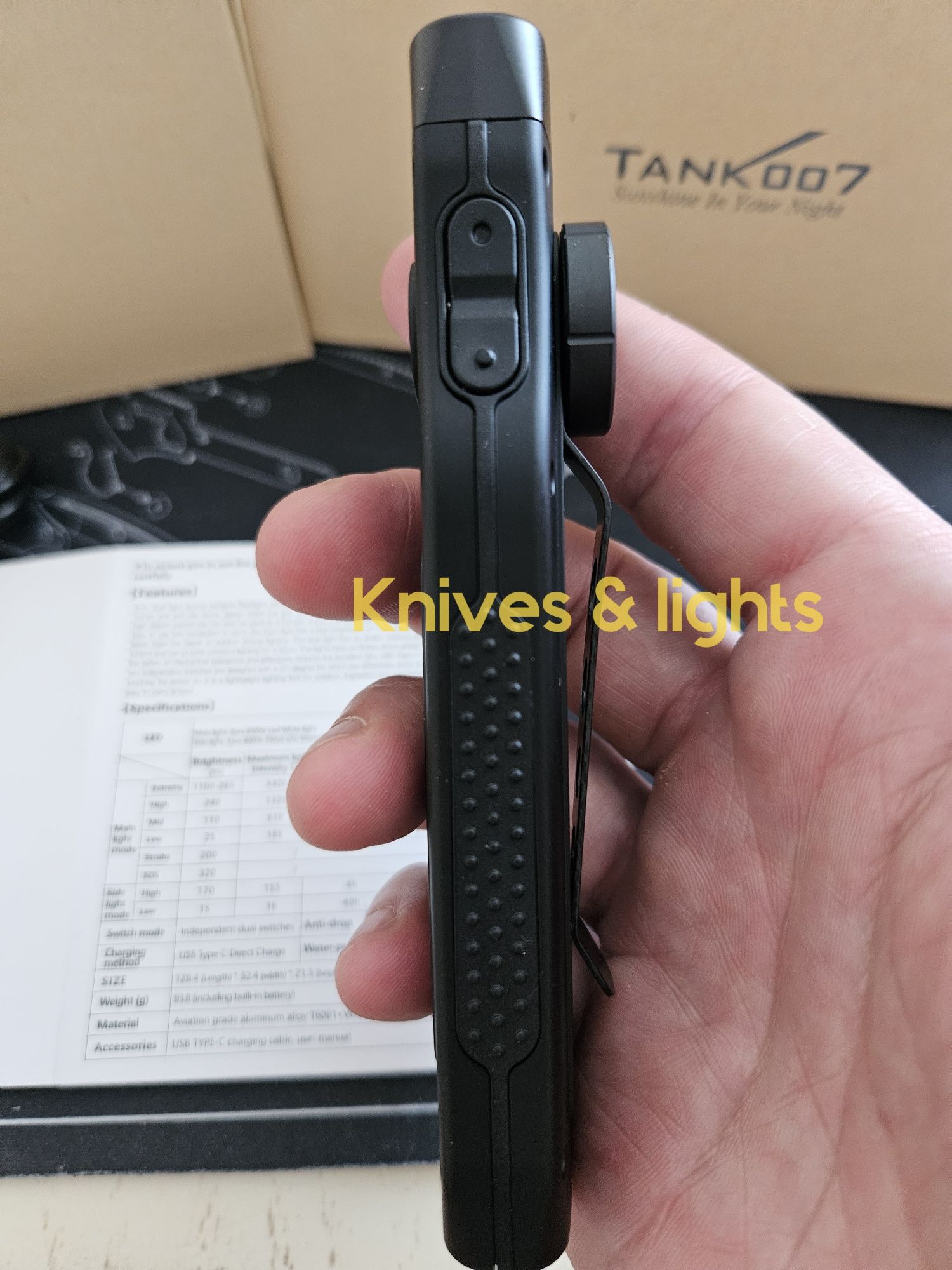 Tank007 WF02, 1100 lumens, EDC ліхтар з подвійним світлом, НОВИНКА
