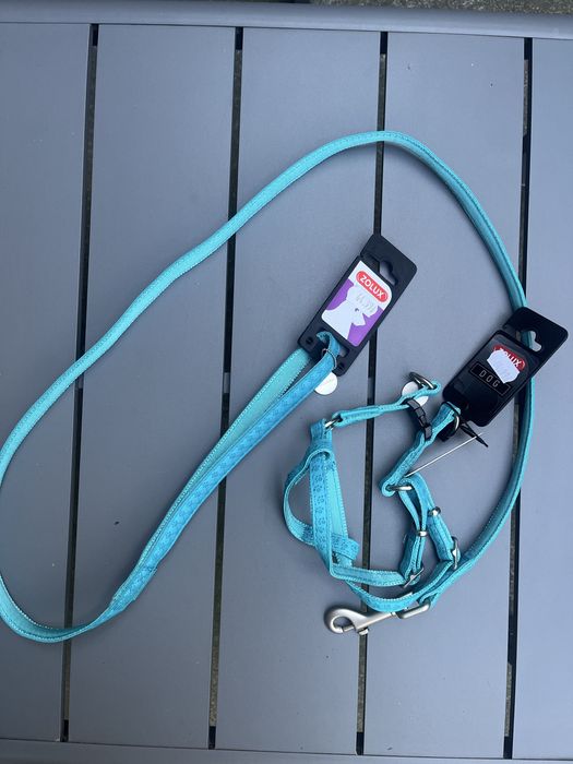 Szelki i obroża dla szceniaka/ małego psa/kota