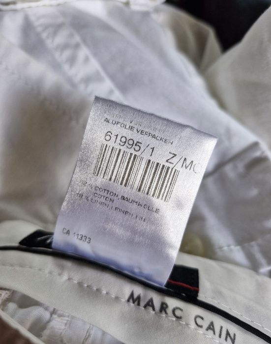 Marc Cain komplet garnitur bawełna len lato 36r