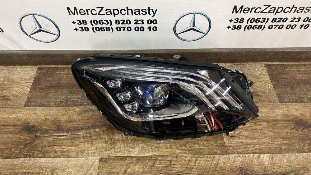 Mercedes s 222 фара права рестайлінг 2017-2022рік Multibiem led