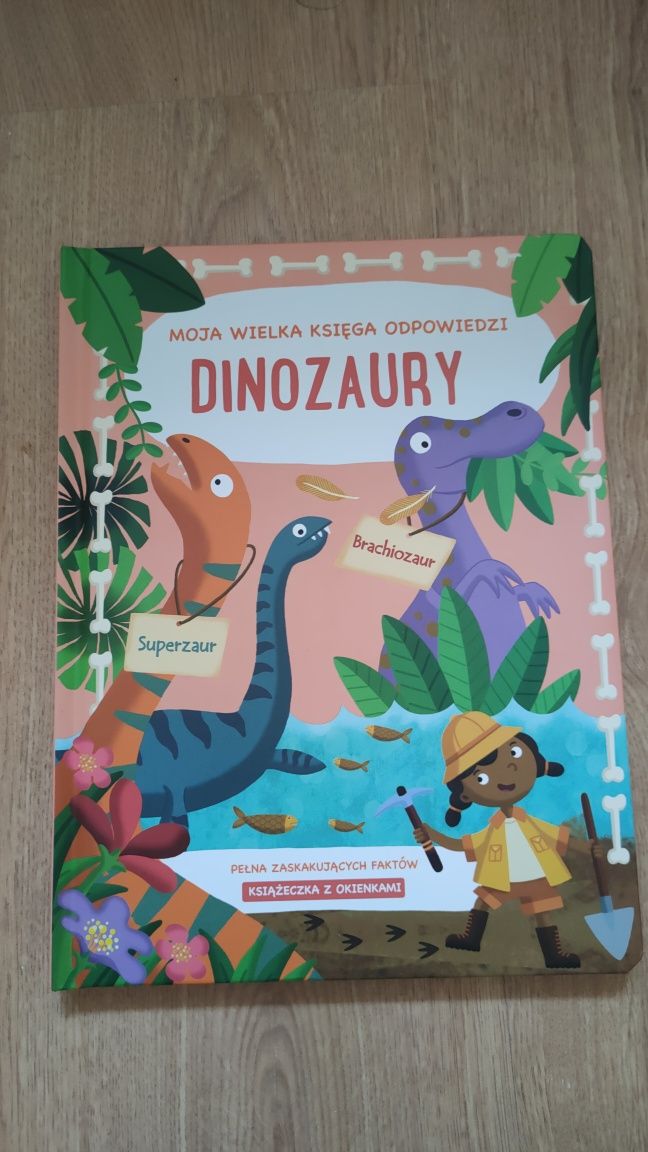 Dinozaury książka z okienkami