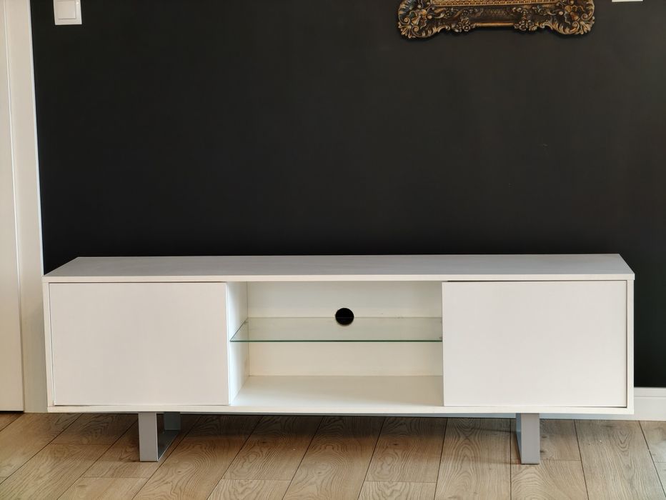 Biała komoda wysoki połysk