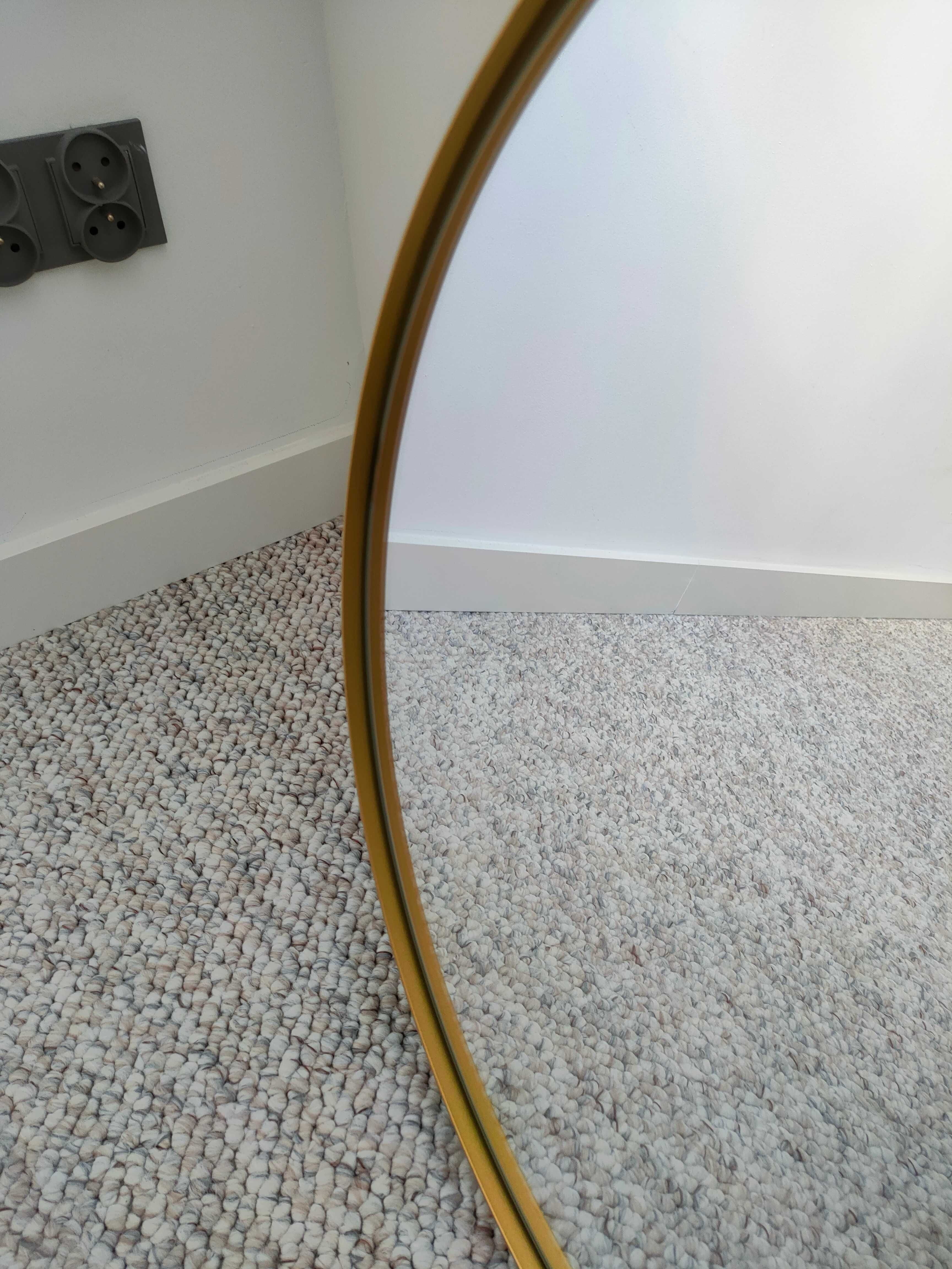 Lustro wiszące okrągłe złote 60 cm VALO Slim gold