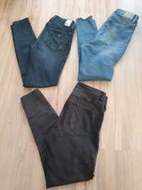 Spodnie jeansowe 3 pary Sinsay Guess r. S/M