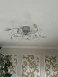 Lampa plafon glamour srebrna