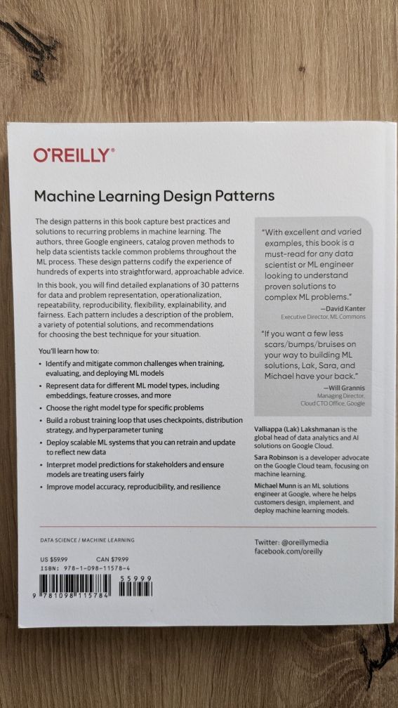 Machine Learning Design Patterns