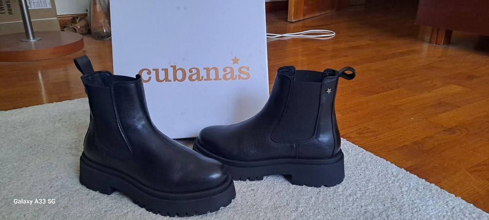 Botas Cubanas pretas pele / Nova Coleção 2024