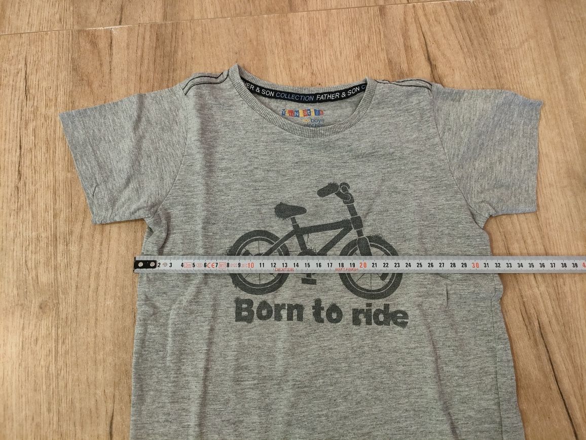 T-shirt 110 116 Born to ride tshirt koszulka bluzka podkoszulek