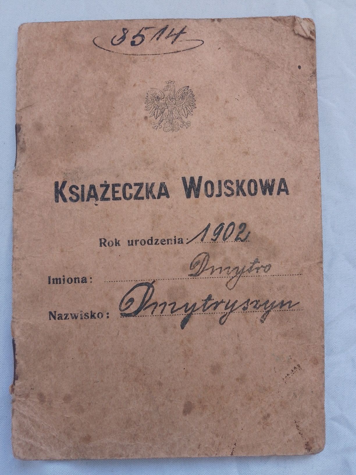 Ksiazeczka Wojskowa 1902
