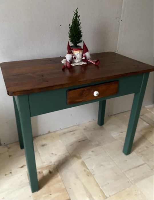Stół stolik drewniany kuchenny zielony
