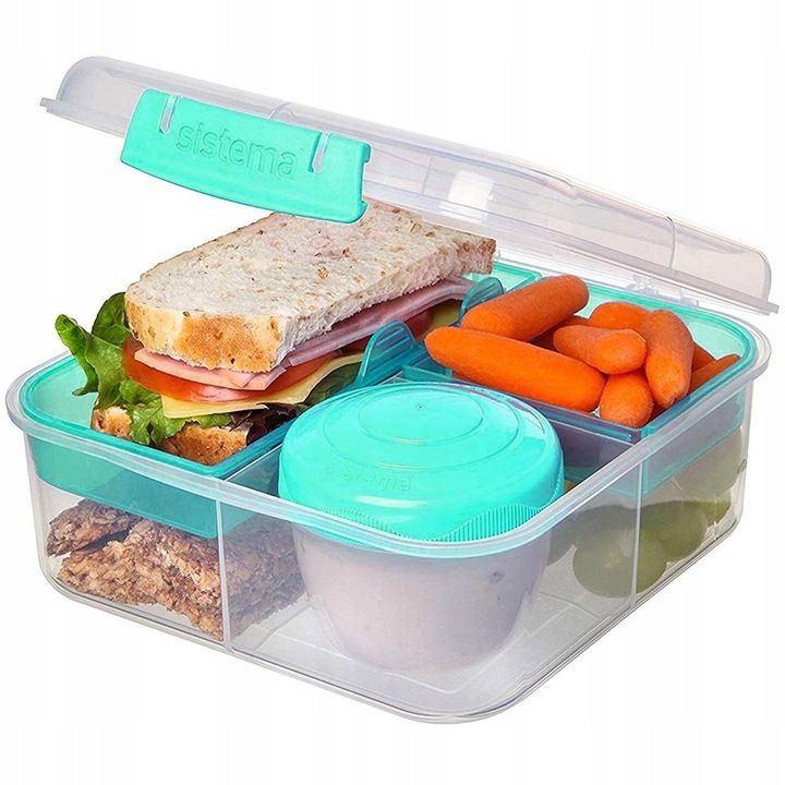 Śniadaniówka Sistema Lunchbox Pojemnik Box Bento 1250 Ml Z Przegródkam