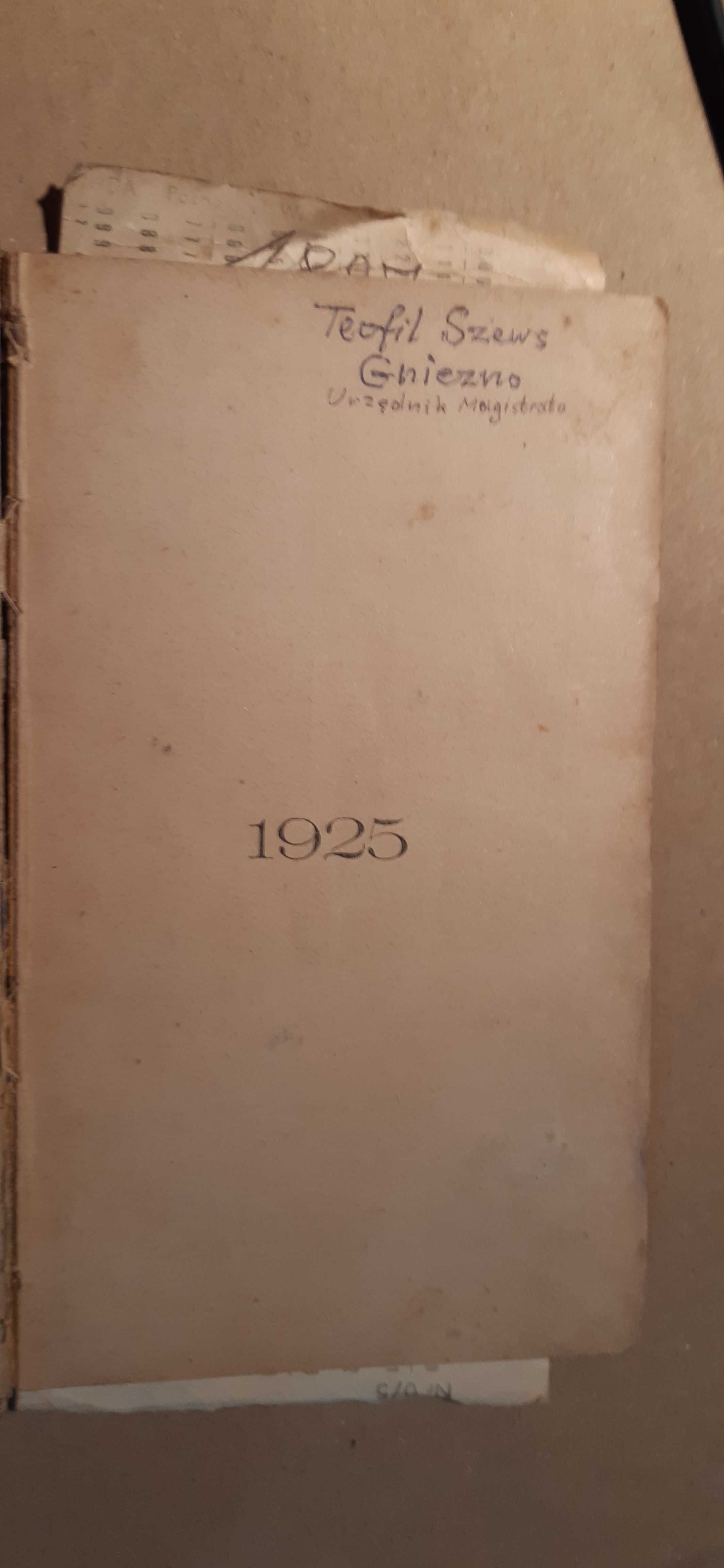 stara książka informator urzędnika 1925rok, rzadkość