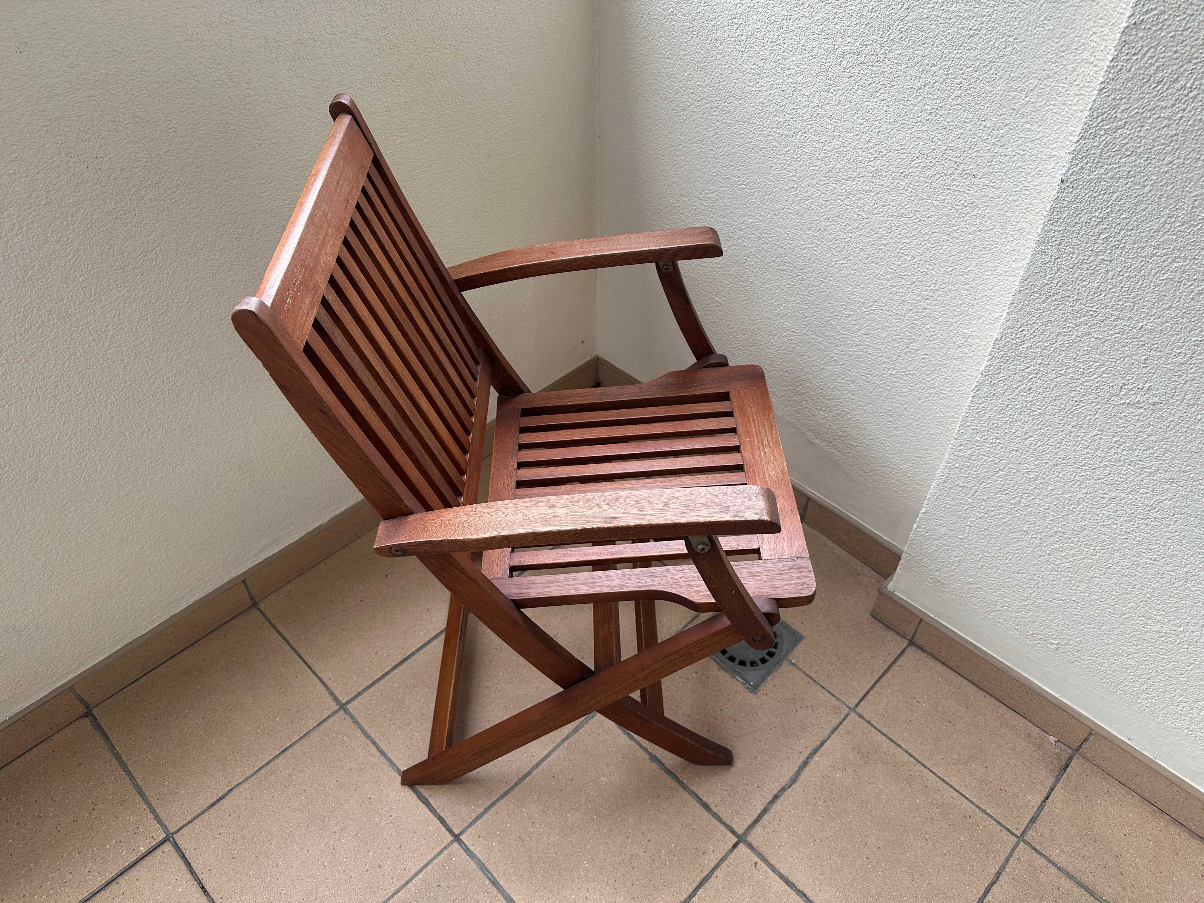 Krzesło ogrodowe drewniane, zestaw 2 szt.