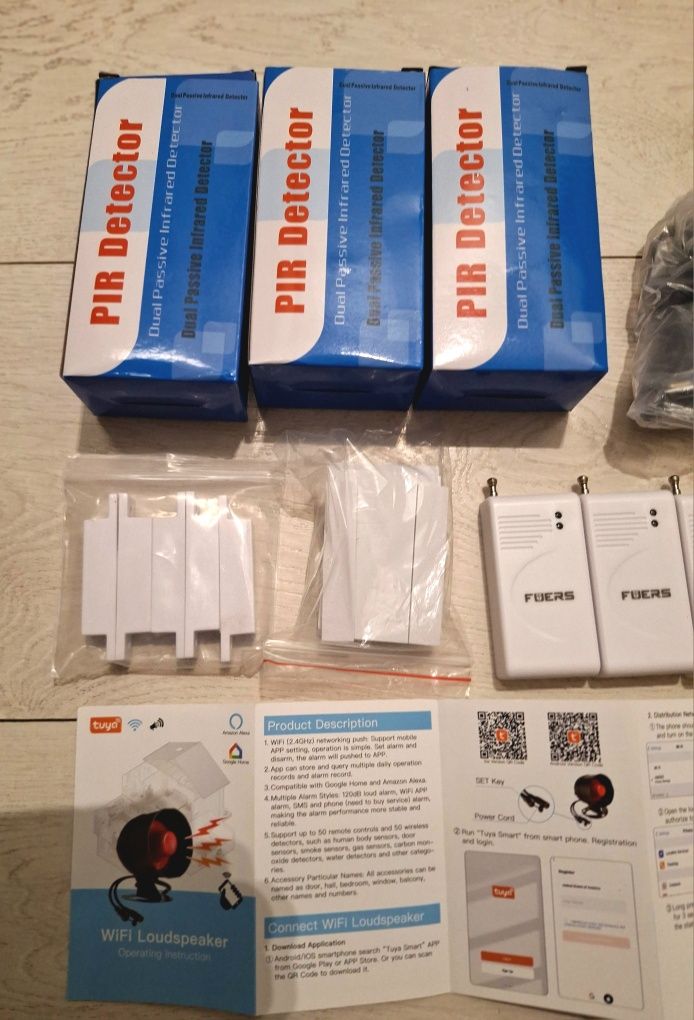 Tuya inteligentny domowy system alarmowy WiFi