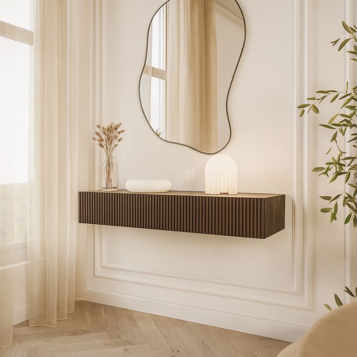 Konsola biurko ryflowane fronty jak selsey nowa