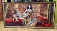 Картина Клеопатра з тиграми,люрекс