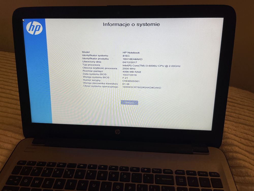 Laptop HP TPN-C125 intel i3