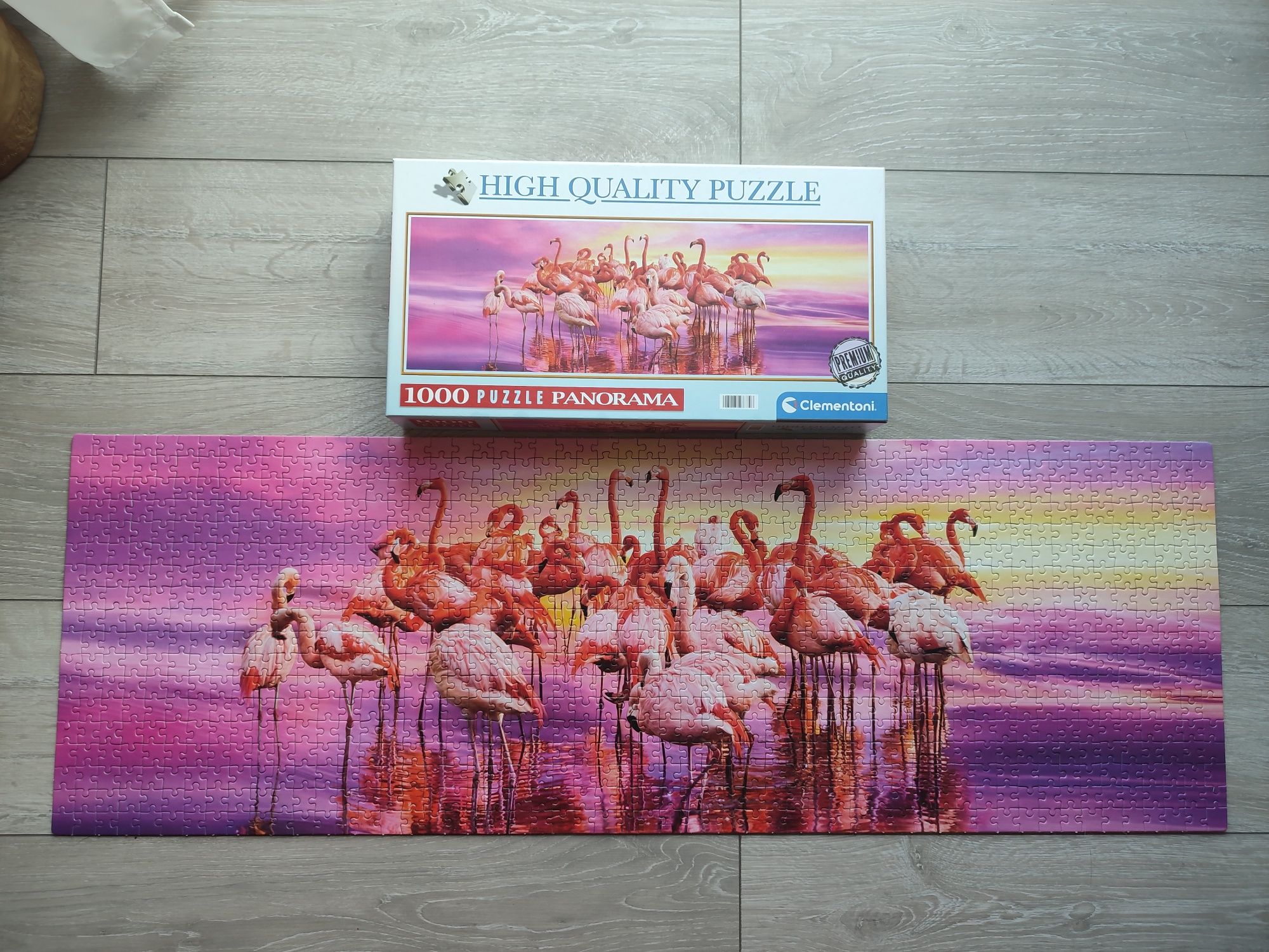 Puzzle Clementoni 1000 panorama Flamingi