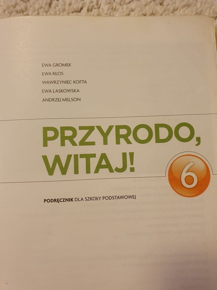 Przyrodo Witaj 6 podręcznik Gromek Kłos klasa 6