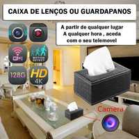 camera oculta  wifi spy espia telemovel em porta guardanapos ou lenços