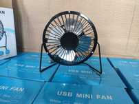 Настольный вентилятор USB MINI FAN XX-001 металлический черный 15 см