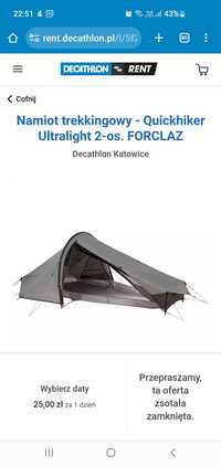 NA CZESCI Namiot trekkingowy - Quickhiker Ultralight 2-os. FORCLAZ