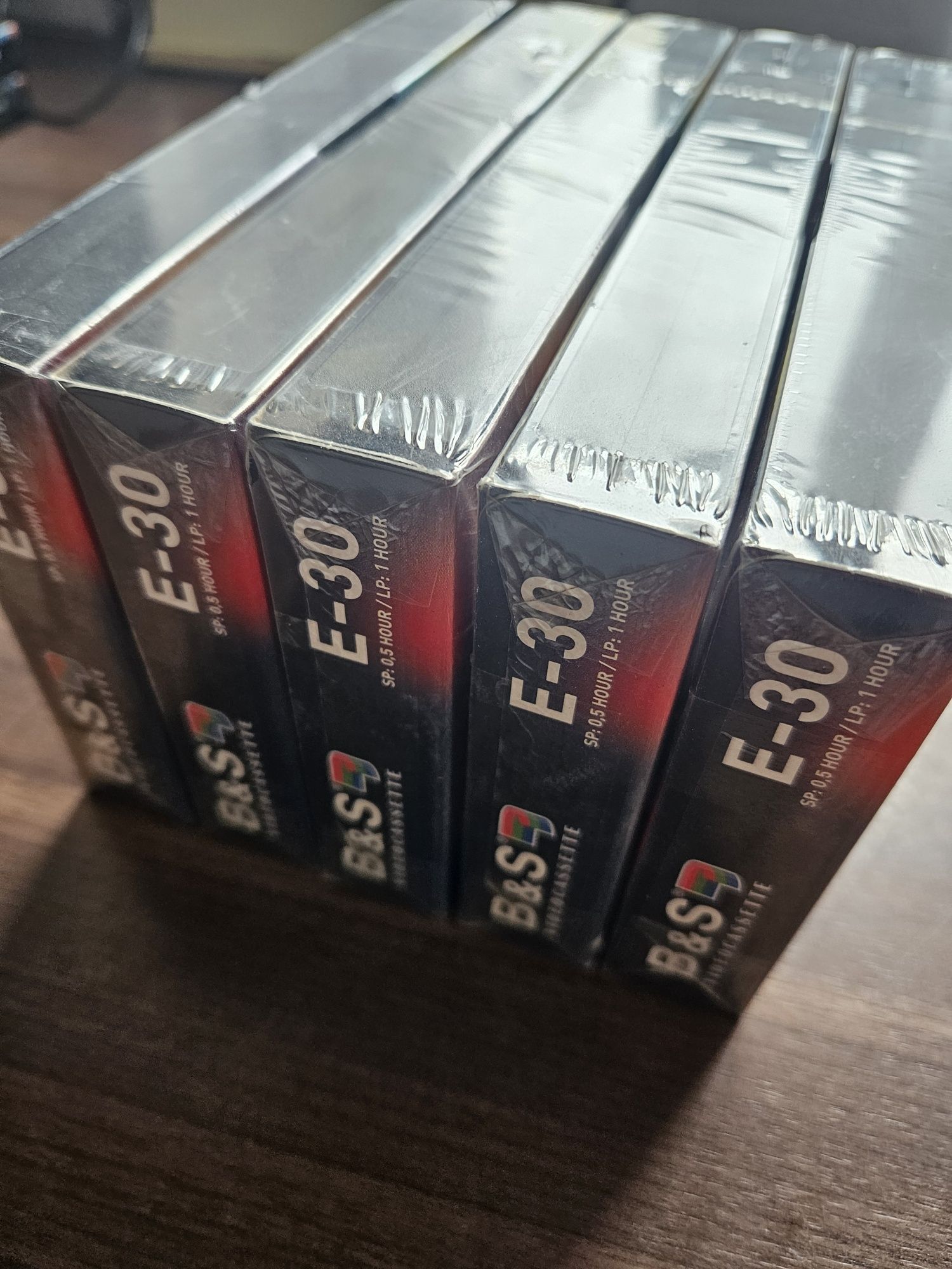 Kasety video B&S Standart Grade E 30 5 szt, nowe!