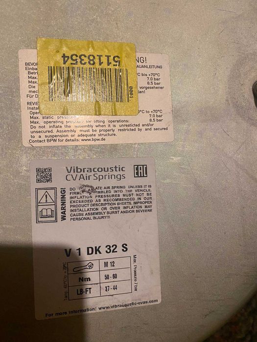 Nowe poduszki do naczepy KRONE na bębnach !! NIEUŻYWANE