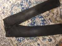 Czarne spodnie 128cm waskie rurki