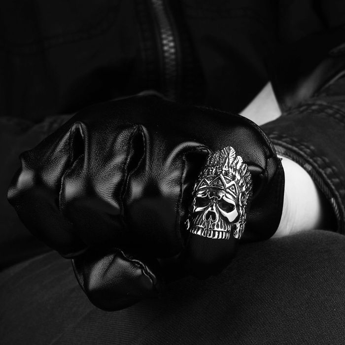 Anel Chief Skull Aço Inoxidável