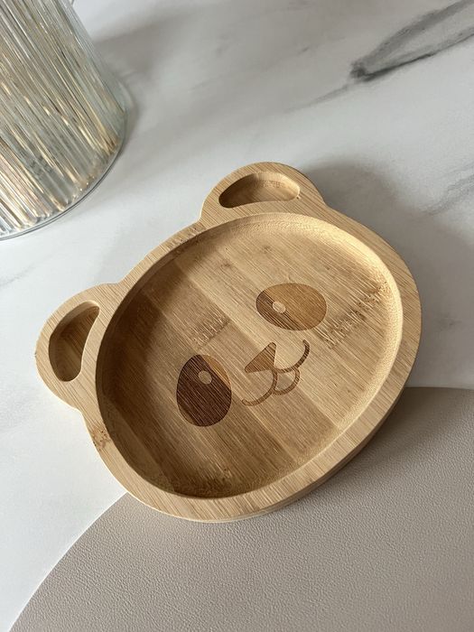 Miseczka bambusowa talerzyk deseczka Smukee Nowa