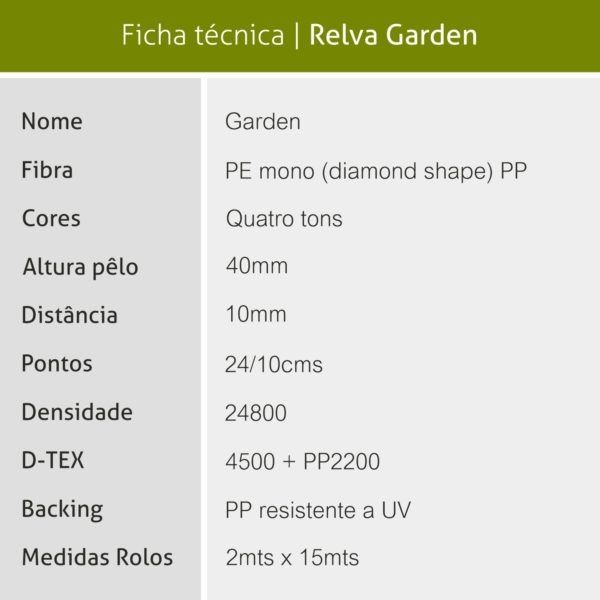 Relva Artificial Top Quality - 4cm - Gama Garden By Arcoazul