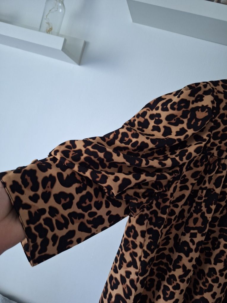 Sukienka damska wesele boho panterka Stan idealny Boohoo 44 XXL