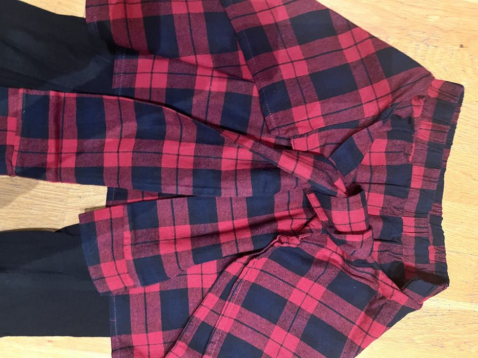 Legginsy getry z koszulą w kratę Reserved 146/152 w idealnym stanie