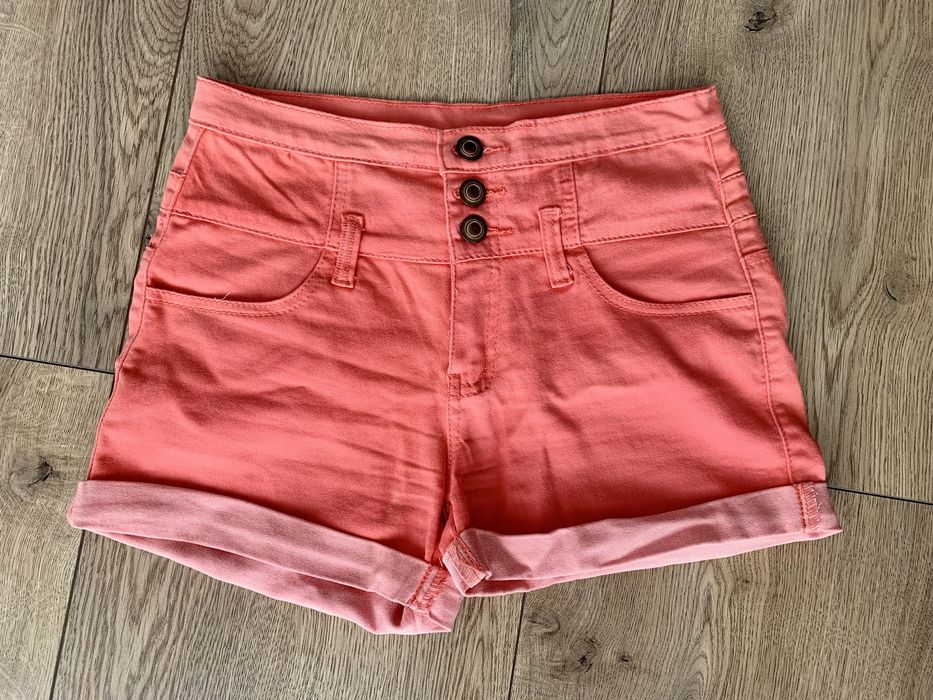 Spodenki szorty h&m roz S 36 wyższy stan koral