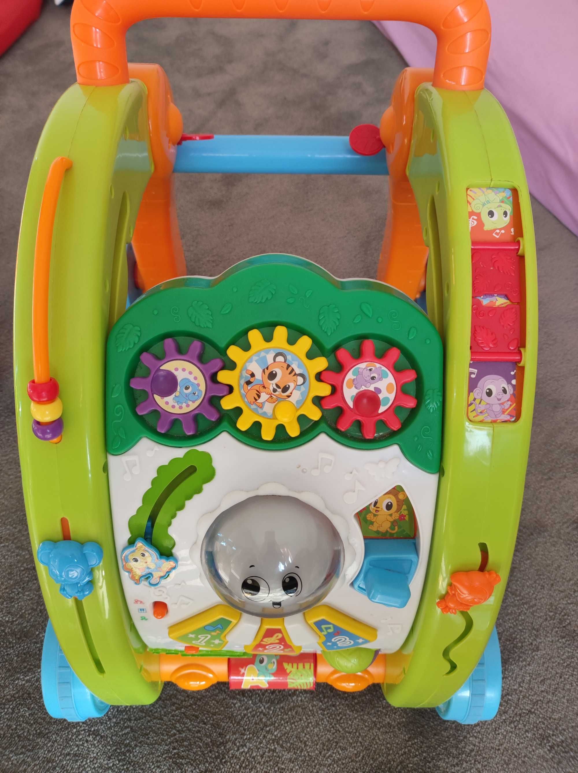 Pchaczyk, chodzik, stolik edukacyjny dla dzieci fisher-price, 3w1