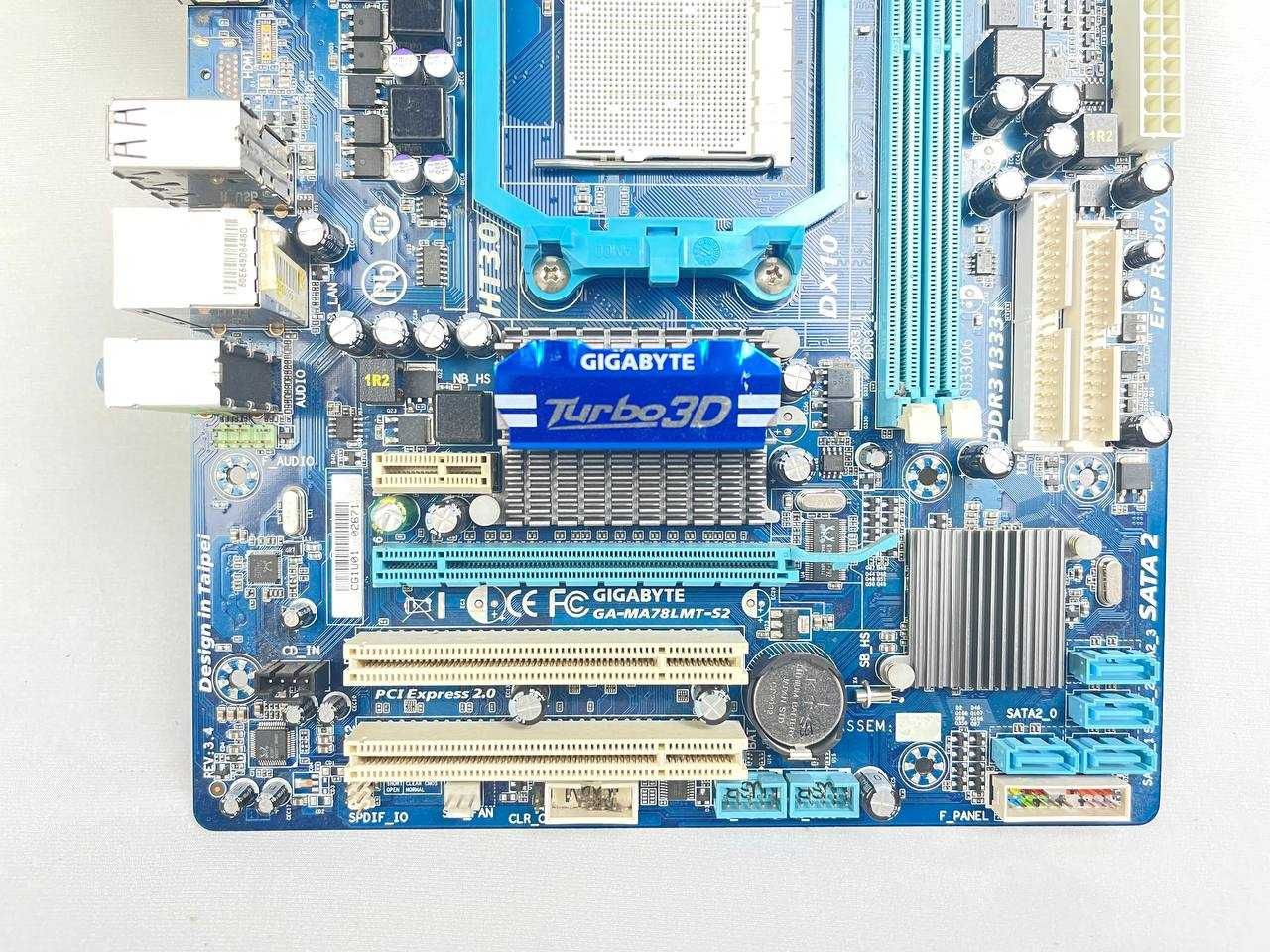 Материнська плата Gigabyte GA-MA78LMT-S2 DDR3 VGA DVI AMD sAM3 бу