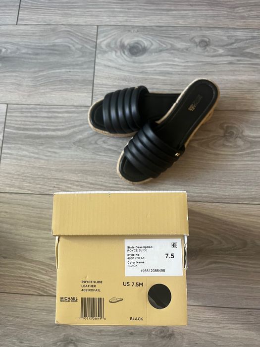 Кожаные шлепанцы Michael Kors 37 р. бу в отличном состоянии