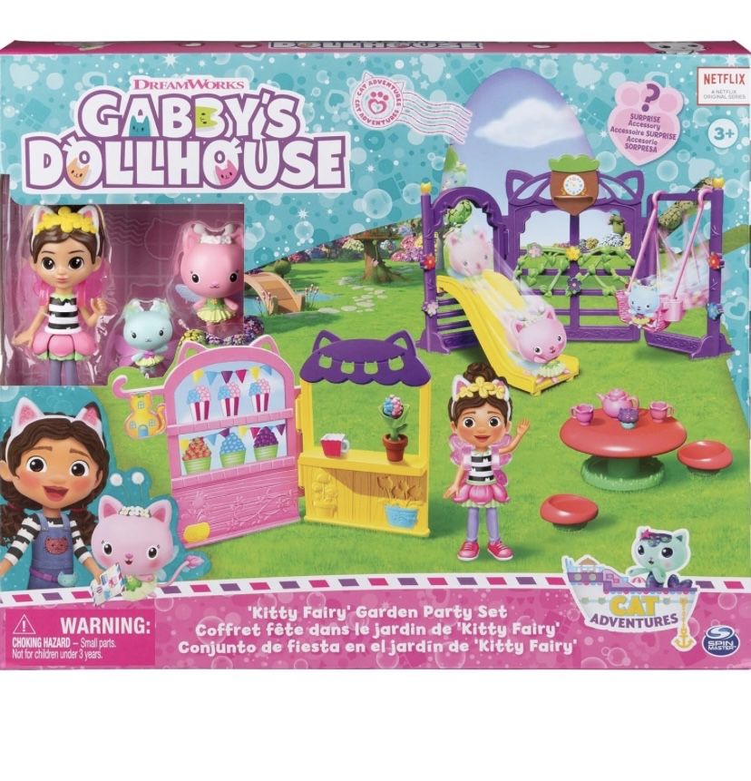 Gabbys dollhouse вечірка в казковому саду кітті, будиночок габбі