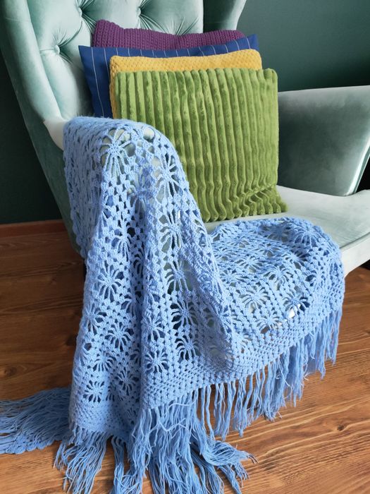 Wełniana Chusta/Rękodzieło/Szydełko