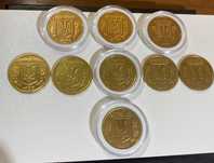 1 гривня 1995 , 1996 ,2001, 2002, 2003 року. Див. фото і опис