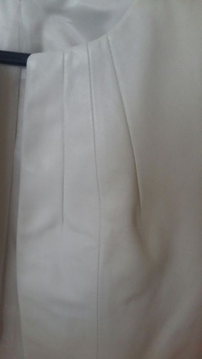 Żakiet ślubny skórzany ecru xs