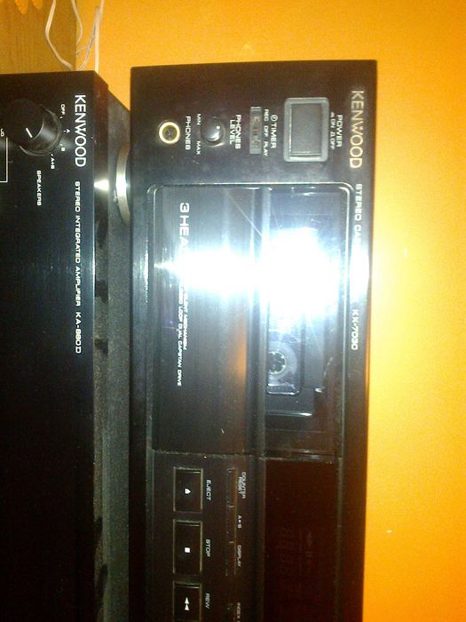 wzmacniacz kenwood ka 880d i magnetofon kx 7030 i kolumny T+A