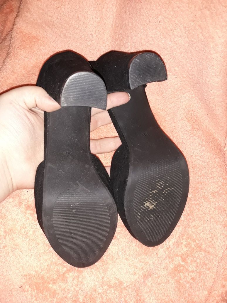 Босоножки М Wonе 325670 женские чёрные туфли 38