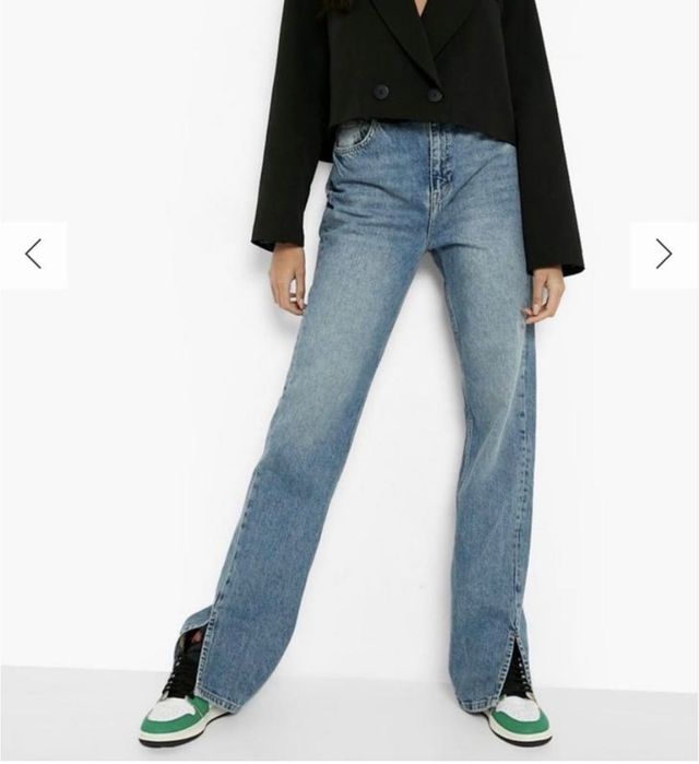 Джинсы boohoo, джинси тренд, палаццо з розрізами.